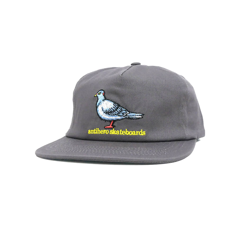 ANTIHERO CAP アンチヒーロー キャップ LIL PIGEON SNAPBACK GREY/YELLOW スケートボード スケボー 