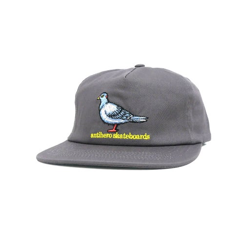 ANTIHERO CAP アンチヒーロー キャップ LIL PIGEON SNAPBACK GREY/YELLOW スケートボード スケボー 