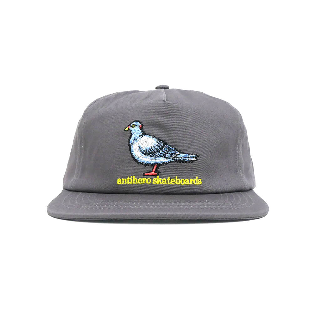 ANTIHERO CAP アンチヒーロー キャップ LIL PIGEON SNAPBACK GREY/YELLOW スケートボード スケボー 1