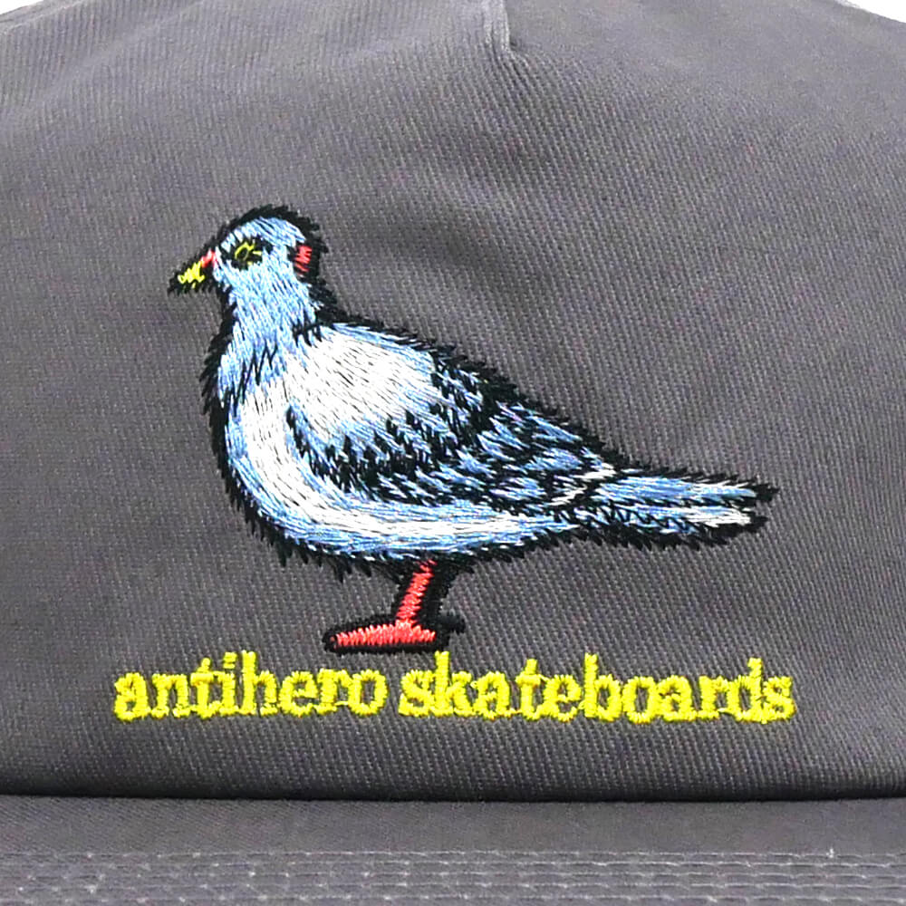 ANTIHERO CAP アンチヒーロー キャップ LIL PIGEON SNAPBACK GREY/YELLOW スケートボード スケボー 4