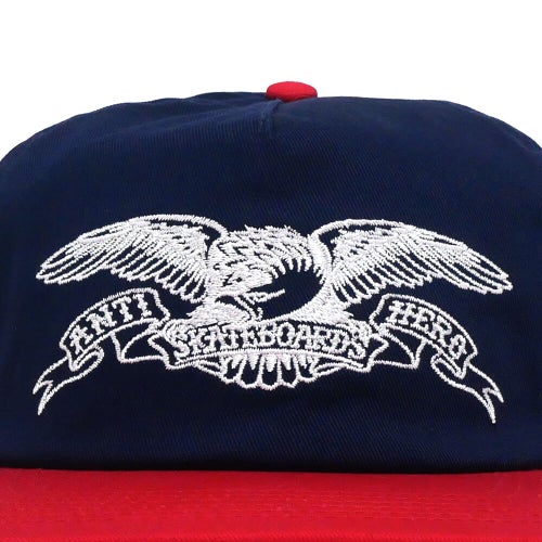  ANTIHERO CAP アンチヒーロー キャップ BASIC EAGLE SNAPBACK NAVY/RED スケートボード スケボー 4