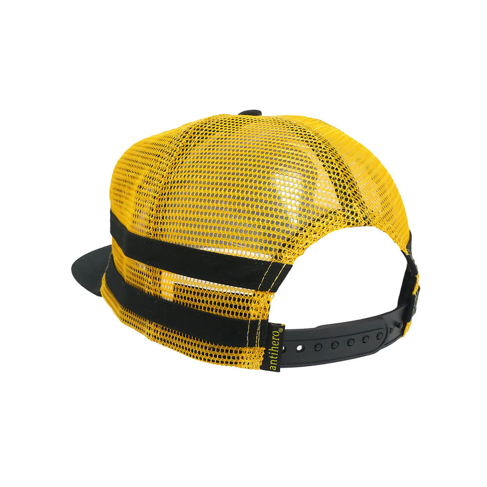 ANTIHERO MESHCAP アンチヒーロー メッシュキャップ BASIC EAGLE MESH SNAPBACK BLACK/YELLOW スケートボード スケボー 3