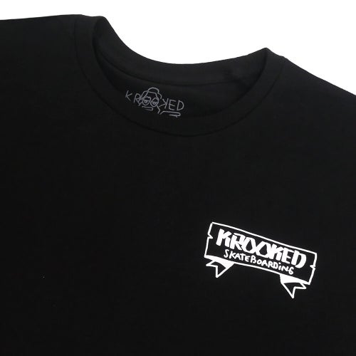 KROOKED T-SHIRT クルキッド Tシャツ COMPLEX BLACK スケートボード スケボー 2