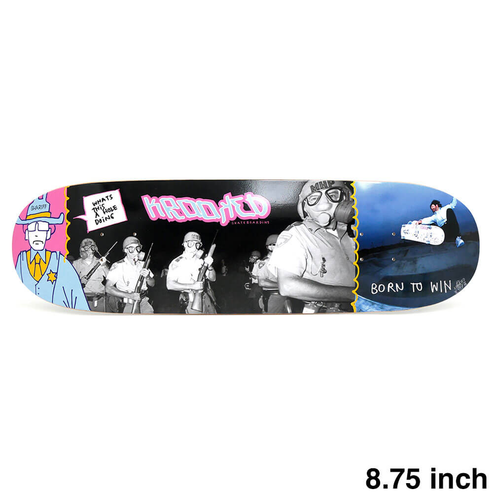 KROOKED DECK クルキッド デッキ TEAM A-HOLE RE-ISSUE 8.75 TWIN NOSE SHAPE スケートボード スケボー 1
