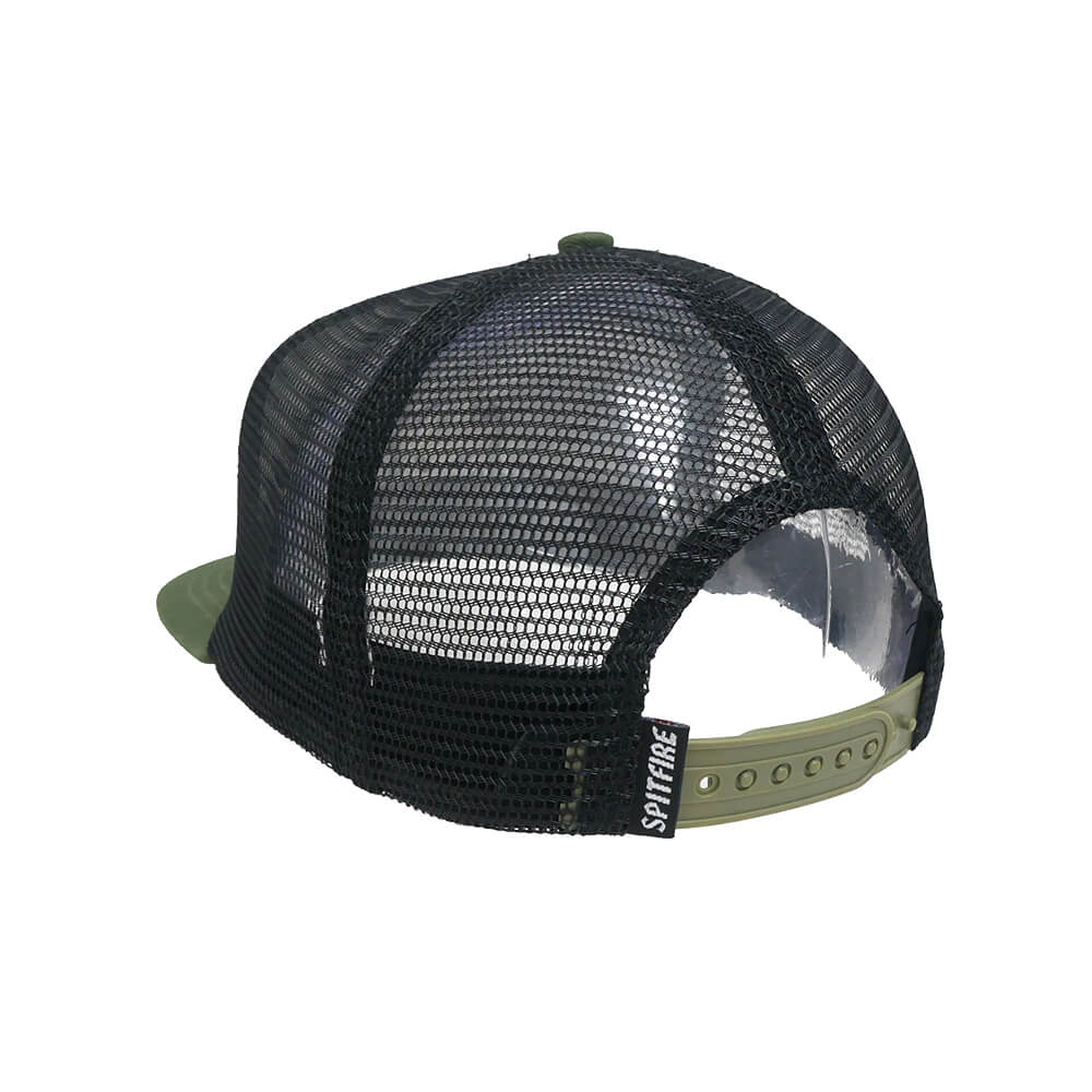 SPITFIRE MESHCAP スピットファイヤー メッシュキャップ BIGHEAD MESH SNAPBACK OLIVE/BLACK スケートボード スケボー 2