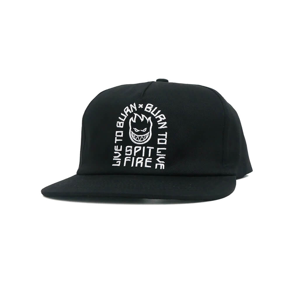 SPITFIRE CAP スピットファイヤー キャップ LTB ARCH SNAPBACK BLACK スケートボード スケボー 