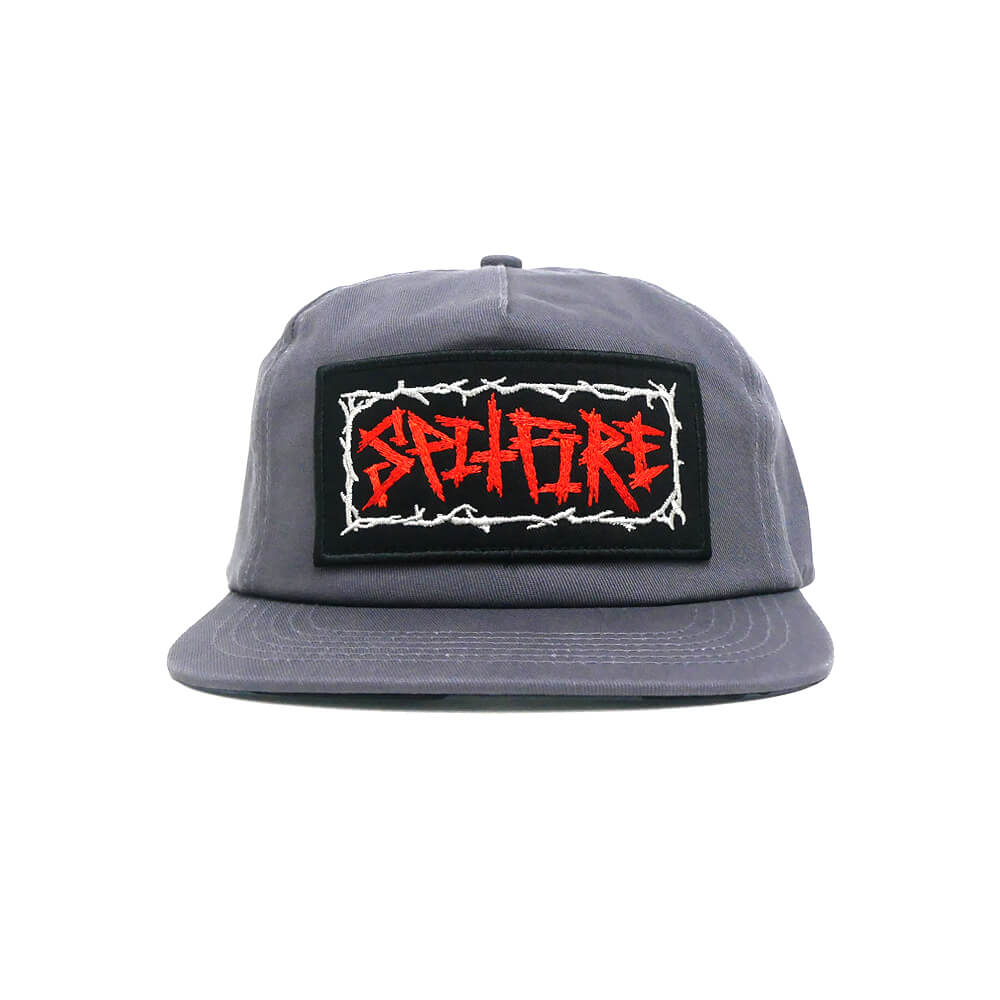 SPITFIRE CAP スピットファイヤー キャップ GAS MASK SCRIPT PATCH SNAPBACK CHARCOAL スケートボード スケボー 1