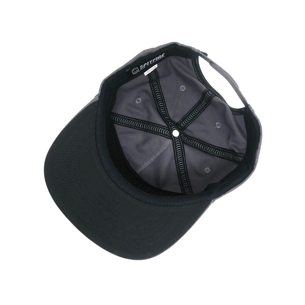 SPITFIRE CAP スピットファイヤー キャップ GAS MASK SCRIPT PATCH SNAPBACK CHARCOAL スケートボード スケボー 3