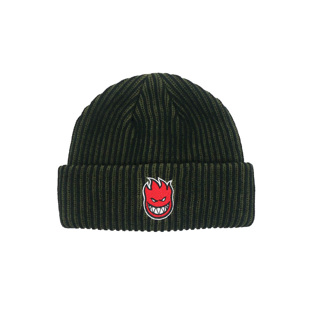 SPITFIRE KNITCAP スピットファイヤー ニットキャップ BIGHEAD FILL CUFF BEANIE OLIVE/BLACK スケートボード スケボー 