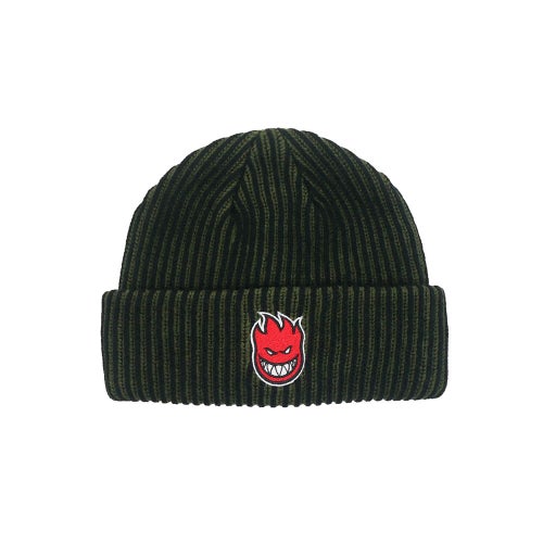 SPITFIRE KNITCAP スピットファイヤー ニットキャップ BIGHEAD FILL CUFF BEANIE OLIVE/BLACK スケートボード スケボー 