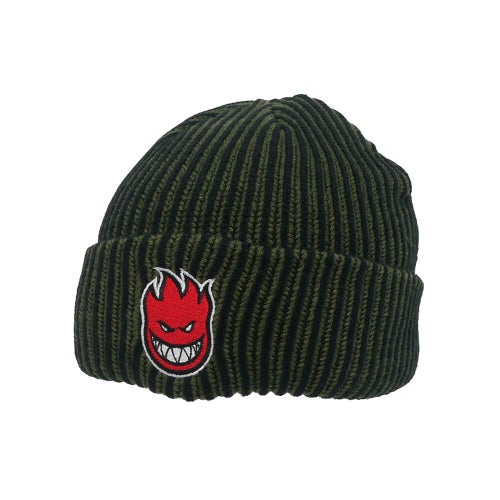 SPITFIRE KNITCAP スピットファイヤー ニットキャップ BIGHEAD FILL CUFF BEANIE OLIVE/BLACK スケートボード スケボー 1