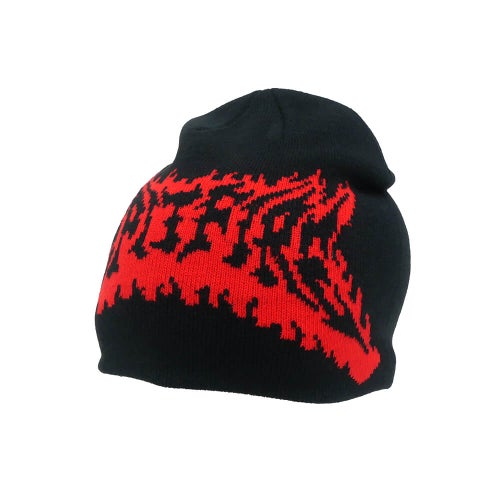 SPITFIRE KNITCAP スピットファイヤー ニットキャップ FLAME OUT SKULLY BEANIE BLACK/RED スケートボード スケボー 1