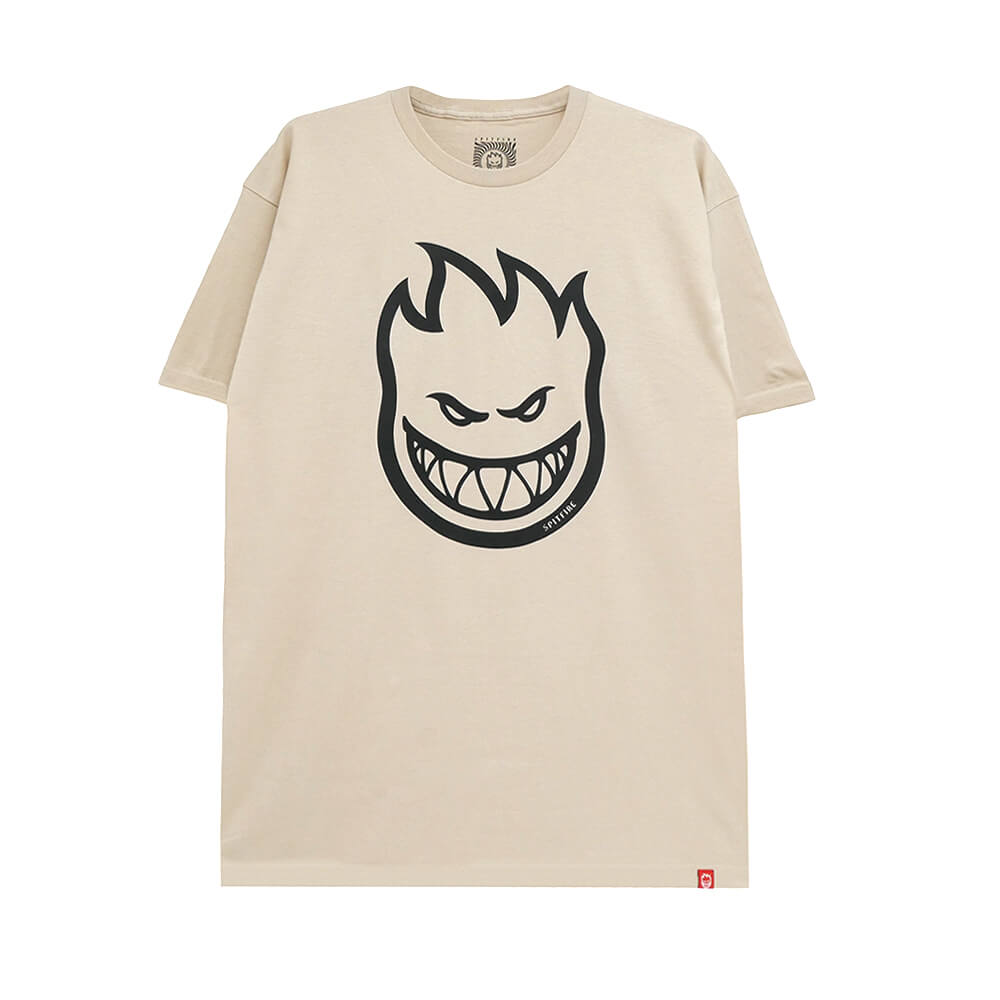 SPITFIRE T-SHIRT スピットファイヤー Tシャツ BIGHEAD SAND/BLACK スケートボード スケボー 
