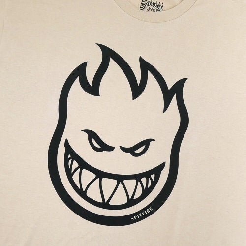 SPITFIRE T-SHIRT スピットファイヤー Tシャツ BIGHEAD SAND/BLACK スケートボード スケボー 1