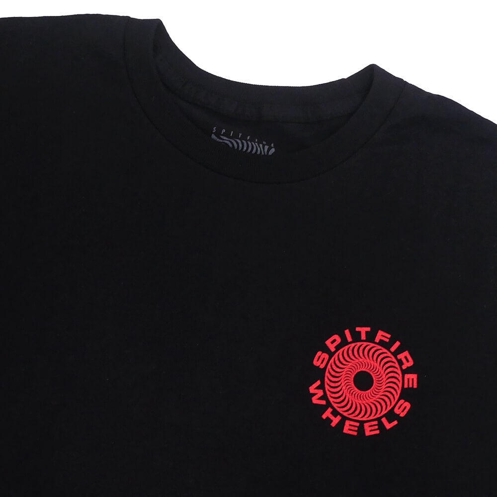 SPITFIRE T-SHIRT スピットファイヤー Tシャツ CLASSIC 87 SWIRL FILL BLACK/RED スケートボード スケボー 2