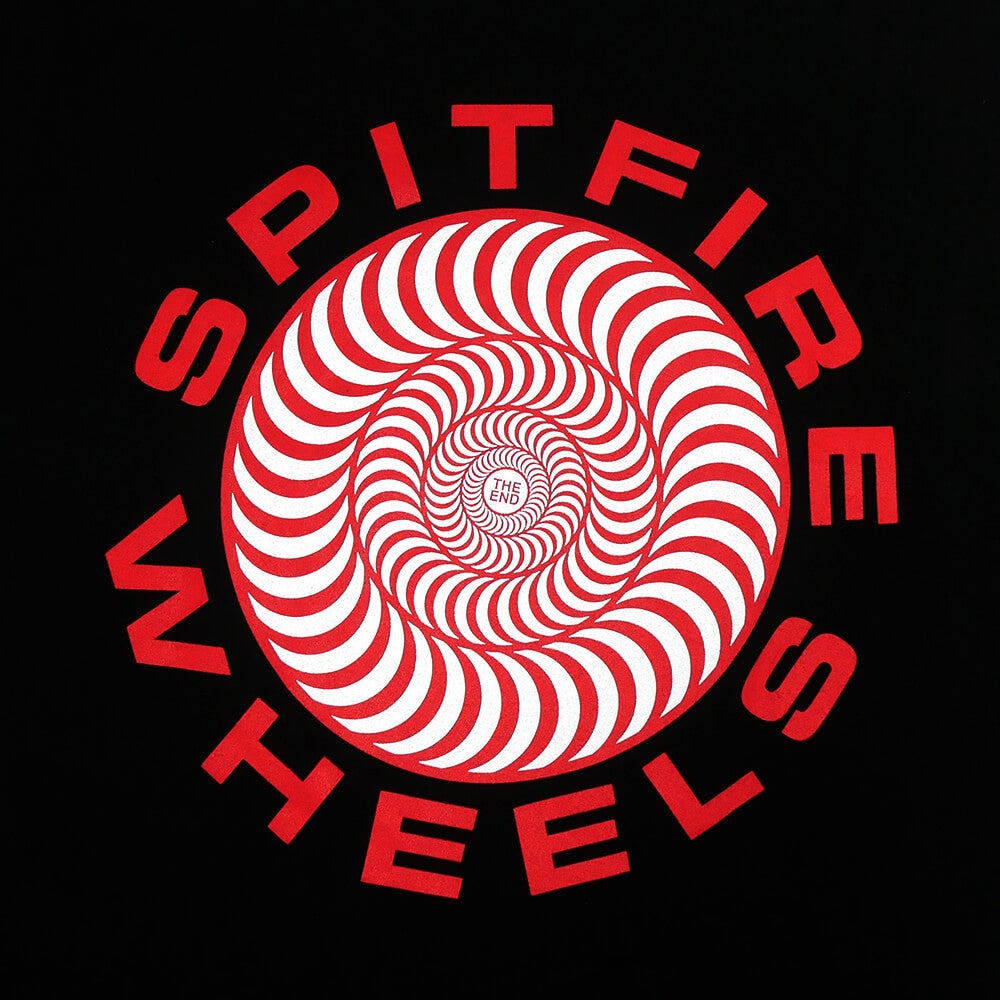SPITFIRE T-SHIRT スピットファイヤー Tシャツ CLASSIC 87 SWIRL FILL BLACK/RED スケートボード スケボー 3
