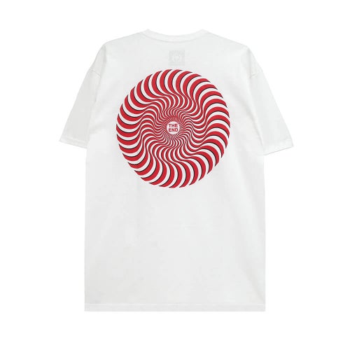 SPITFIRE T-SHIRT スピットファイヤー Tシャツ CLASSIC SWIRL OVERLEYWHITE/RED スケートボード スケボー 