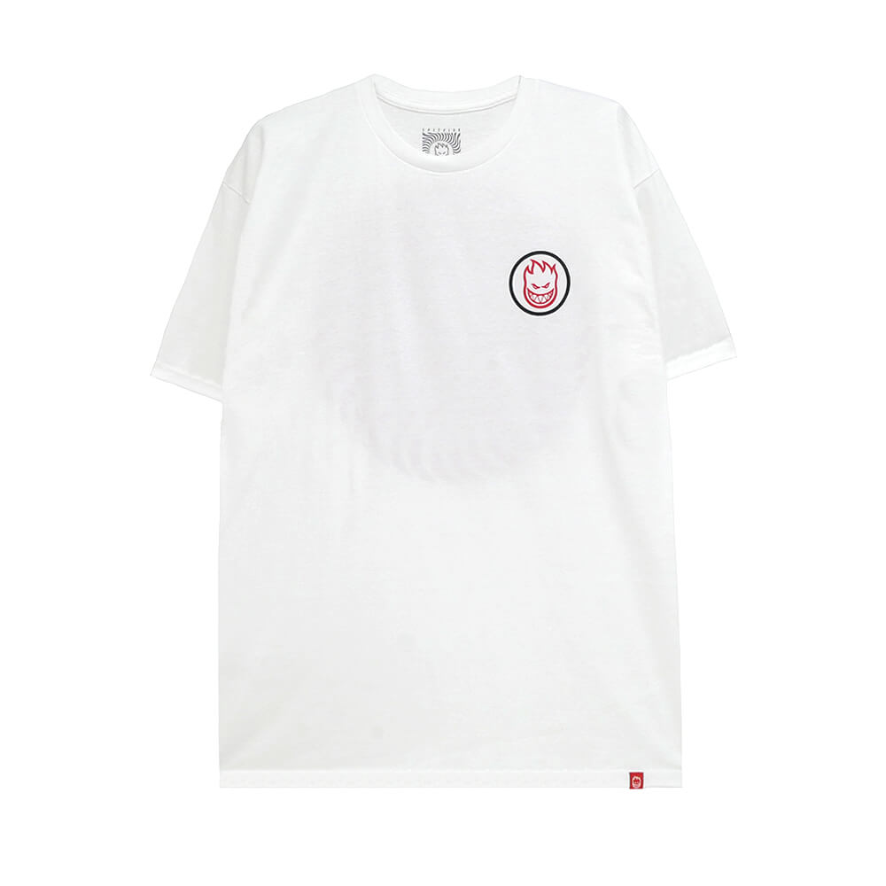 SPITFIRE T-SHIRT スピットファイヤー Tシャツ CLASSIC SWIRL OVERLEYWHITE/RED スケートボード スケボー 1