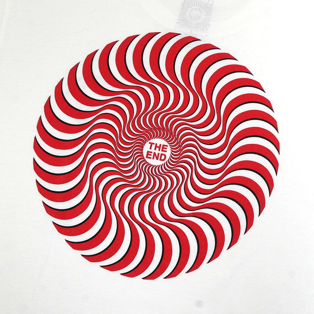 SPITFIRE T-SHIRT スピットファイヤー Tシャツ CLASSIC SWIRL OVERLEYWHITE/RED スケートボード スケボー 3