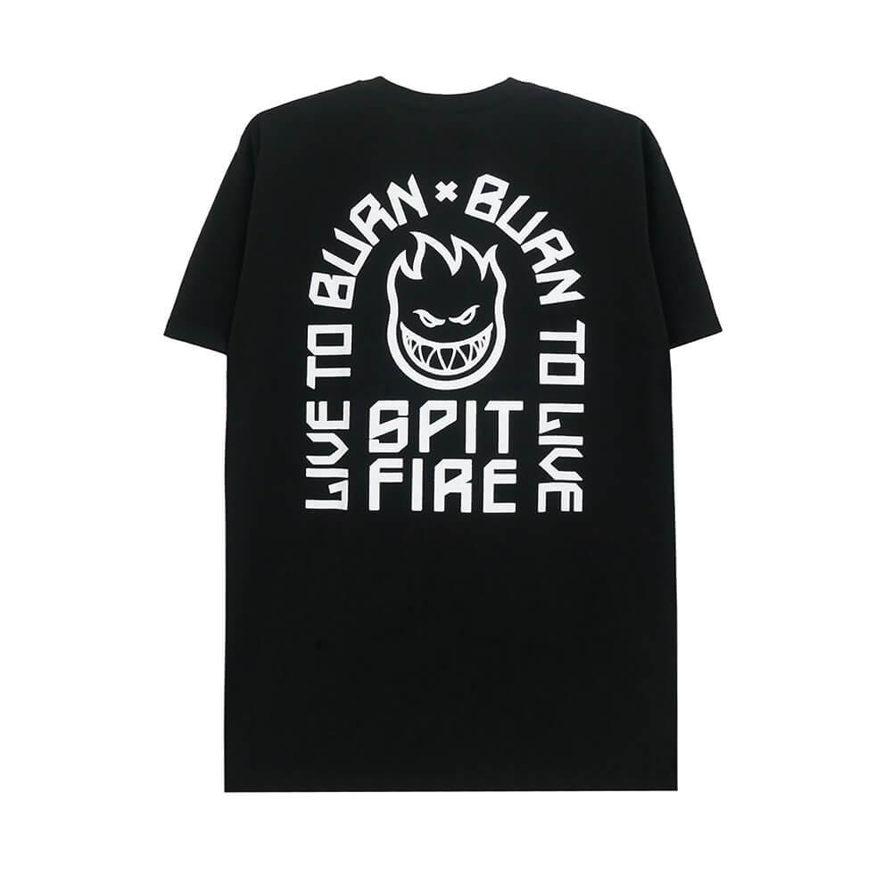  SPITFIRE T-SHIRT スピットファイヤー Tシャツ LTB ARCH 2 BLACK スケートボード スケボー 