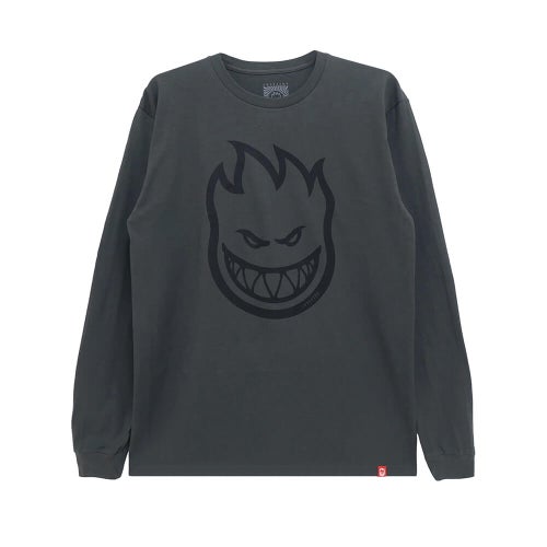 SPITFIRE LONG SLEEVE スピットファイヤー ロングスリーブTシャツ BIGHEAD CHARCOAL/BLACK スケートボード スケボー 