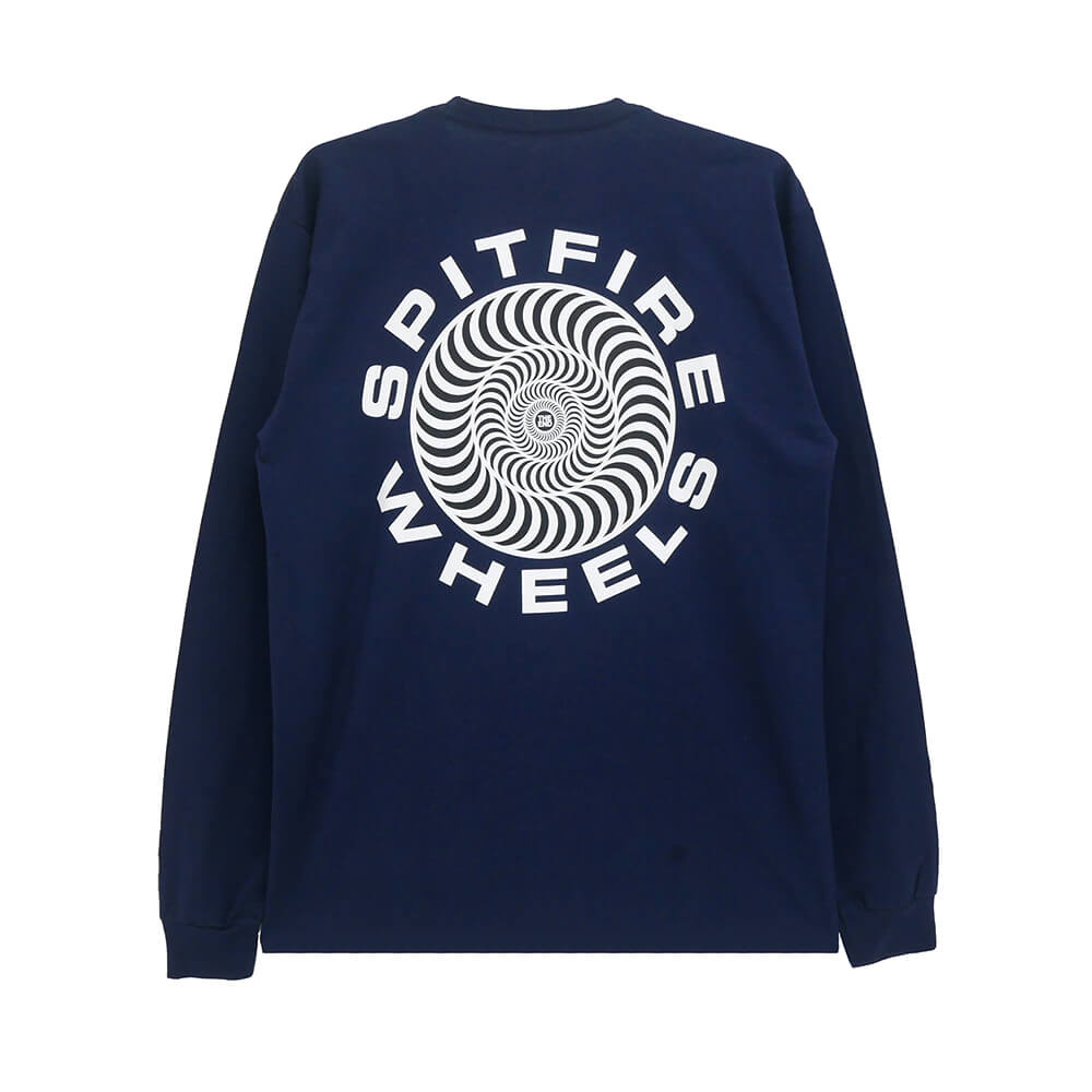 SPITFIRE LONG SLEEVE スピットファイヤー ロングスリーブTシャツ CLASSIC 87 SWIRL FILL NAVY スケートボード スケボー 