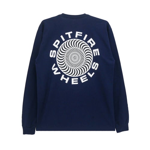 SPITFIRE LONG SLEEVE スピットファイヤー ロングスリーブTシャツ CLASSIC 87 SWIRL FILL NAVY スケートボード スケボー 