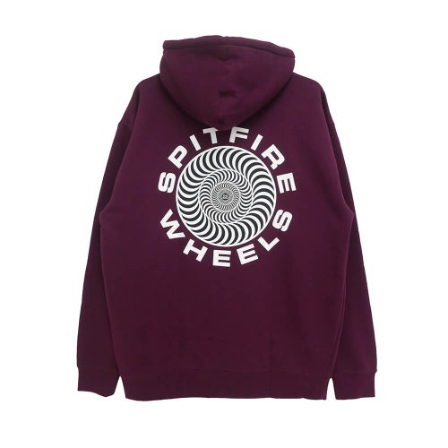 SPITFIRE HOOD スピットファイヤー パーカー CLASSIC 87 SWIRL FILL MAROON スケートボード スケボー 