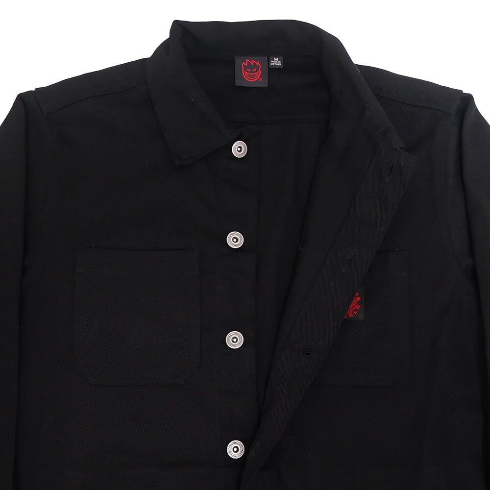 SPITFIRE JACKET スピットファイヤー ジャケット CLASSIC 87 SWIRL SHIRT BLACK スケートボード スケボー 3