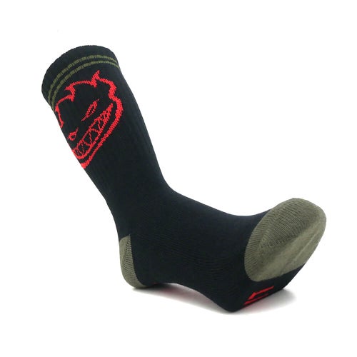SPITFIRE SOCKS スピットファイヤー ソックス 靴下 BIGHEAD BLACK/OLIVE/RED スケートボード スケボー 