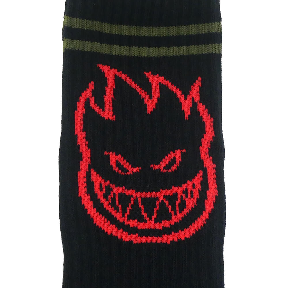 SPITFIRE SOCKS スピットファイヤー ソックス 靴下 BIGHEAD BLACK/OLIVE/RED スケートボード スケボー 4