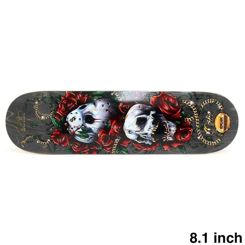 DGK DECK ディージーケー デッキ CHAZ ORTIZ LOS MUERTOS BLACK STAIN 8.1 スケートボード スケボー 1