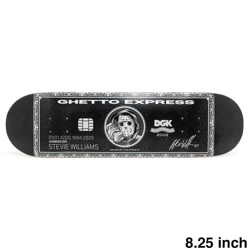 DGK DECK ディージーケー デッキ STEVIE WILLIAMS GHETTO EXPRESS BLACK STAIN 8.25 スケートボード スケボー 1