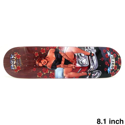 DGK DECK ディージーケー デッキ CHAZ ORTIZ AROUND THE WAY BURGUNDY STAIN 8.1 スケートボード スケボー 1