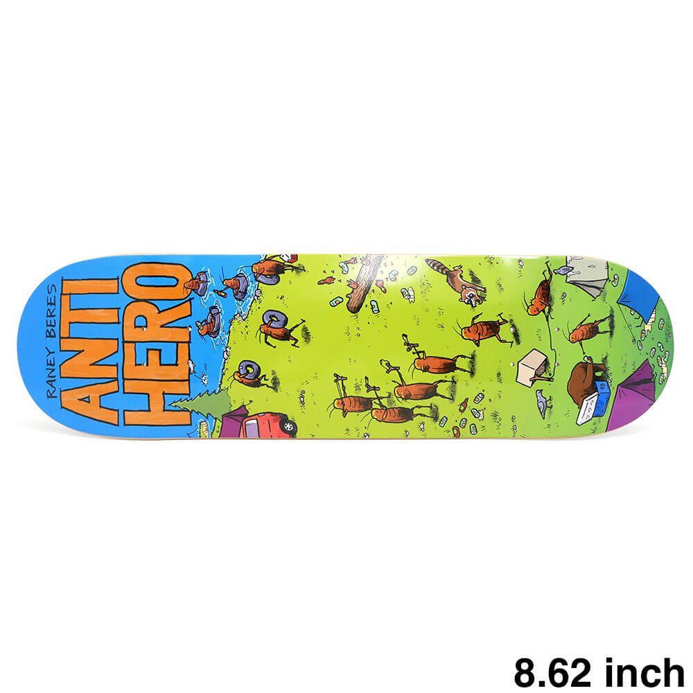 ANTIHERO DECK アンチヒーロー デッキ RANEY BERES ROACHED OUT 2 ORANGE STAIN 8.62 スケートボード スケボー 1