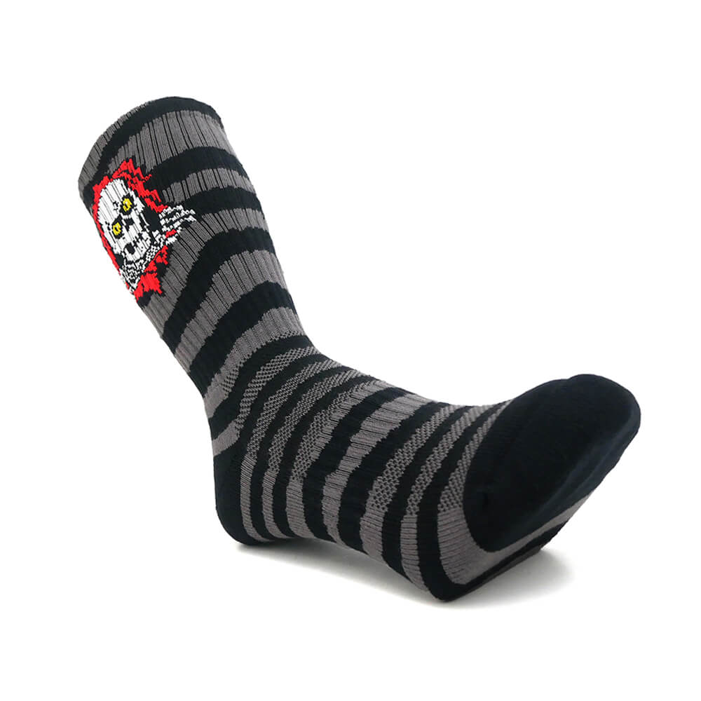 POWELL PERALTA SOCKS パウエルペラルタ ソックス 靴下 RIPPER RIPS CHARCOAL/BLACK スケートボード スケボー 