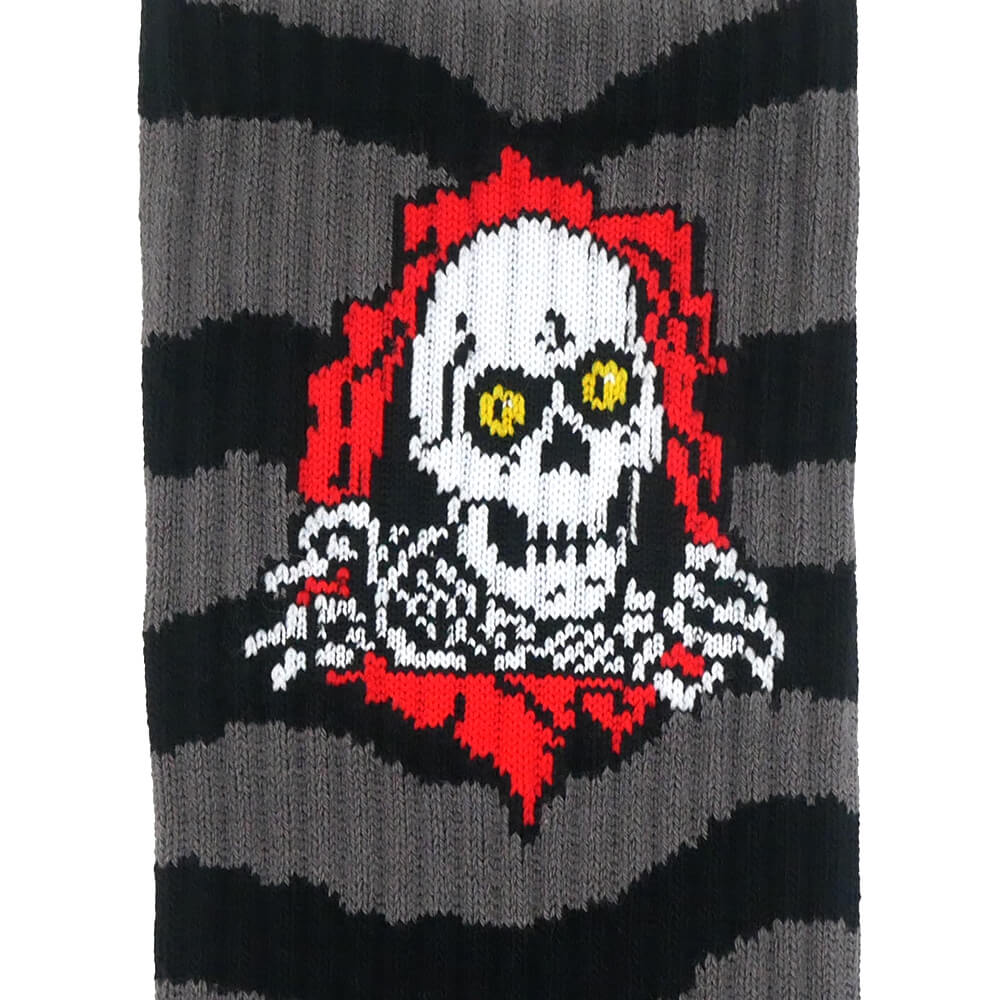 POWELL PERALTA SOCKS パウエルペラルタ ソックス 靴下 RIPPER RIPS CHARCOAL/BLACK スケートボード スケボー 4
