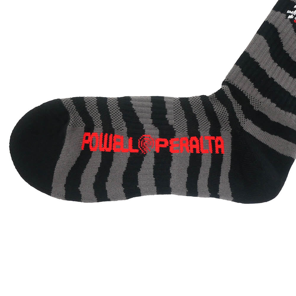 POWELL PERALTA SOCKS パウエルペラルタ ソックス 靴下 RIPPER RIPS CHARCOAL/BLACK スケートボード スケボー 5
