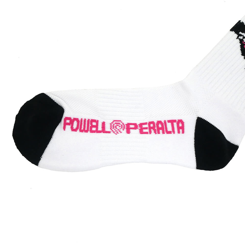 POWELL PERALTA SOCKS パウエルペラルタ ソックス 靴下 RIPPER RIP STRIPES WHITE/BLACK/PINK スケートボード スケボー 5