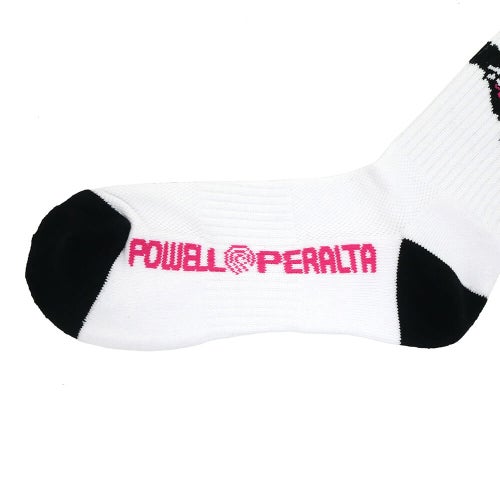 POWELL PERALTA SOCKS パウエルペラルタ ソックス 靴下 RIPPER RIP STRIPES WHITE/BLACK/PINK スケートボード スケボー 5