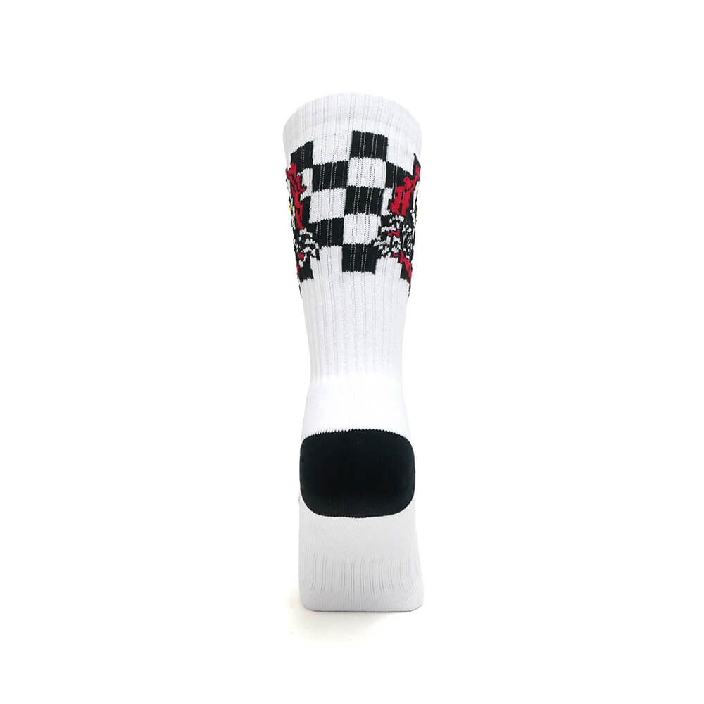 POWELL PERALTA SOCKS パウエルペラルタ ソックス 靴下 RIPPER CHECKER STRIPES WHITE/BLACK/RED スケートボード スケボー 2