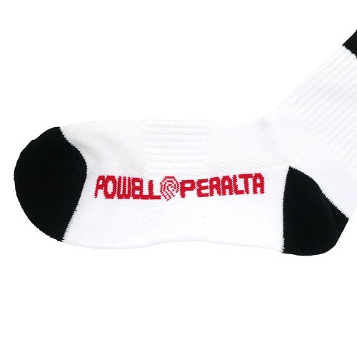 POWELL PERALTA SOCKS パウエルペラルタ ソックス 靴下 RIPPER CHECKER STRIPES WHITE/BLACK/RED スケートボード スケボー 5