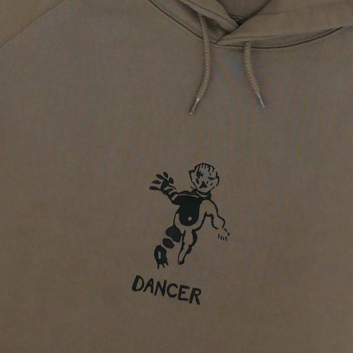 DANCER HOOD ダンサー パーカー OG EMBROIDED LOGO DARK KHAKI/BLACK スケートボード スケボー 1