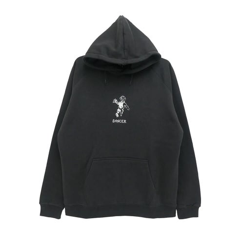 DANCER HOOD ダンサー パーカー OG EMBROIDED LOGO CHARCOAL/WHITE スケートボード スケボー 