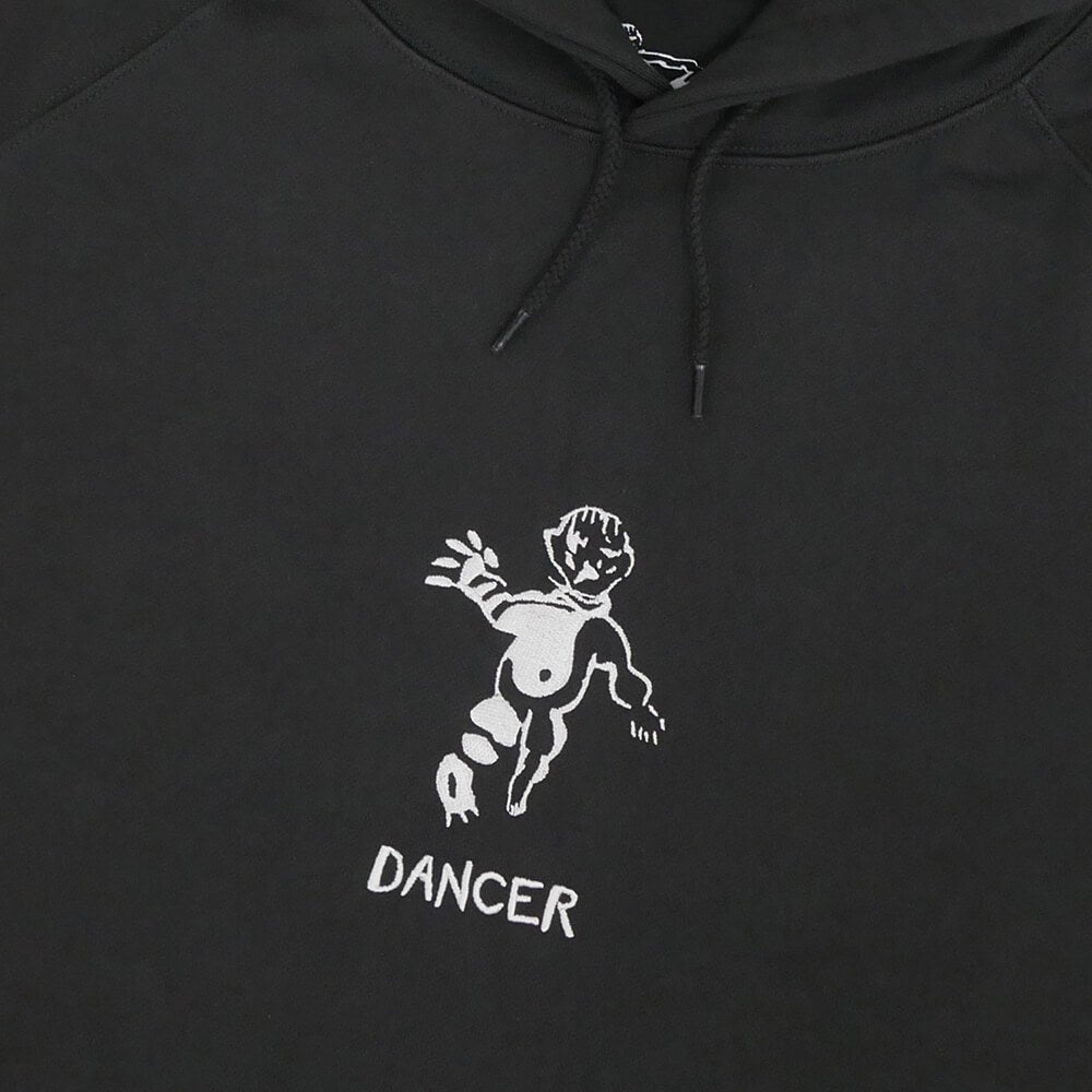 DANCER HOOD ダンサー パーカー OG EMBROIDED LOGO CHARCOAL/WHITE スケートボード スケボー 1