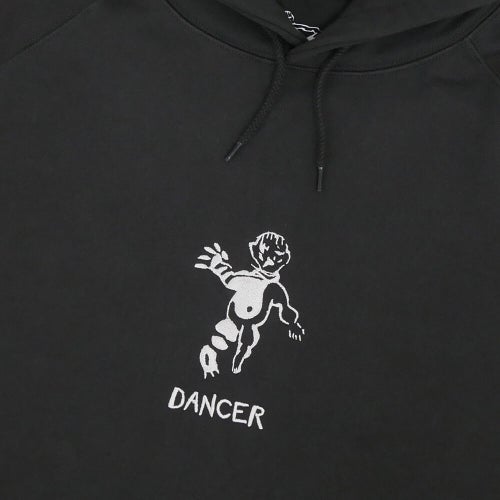 DANCER HOOD ダンサー パーカー OG EMBROIDED LOGO CHARCOAL/WHITE スケートボード スケボー 1
