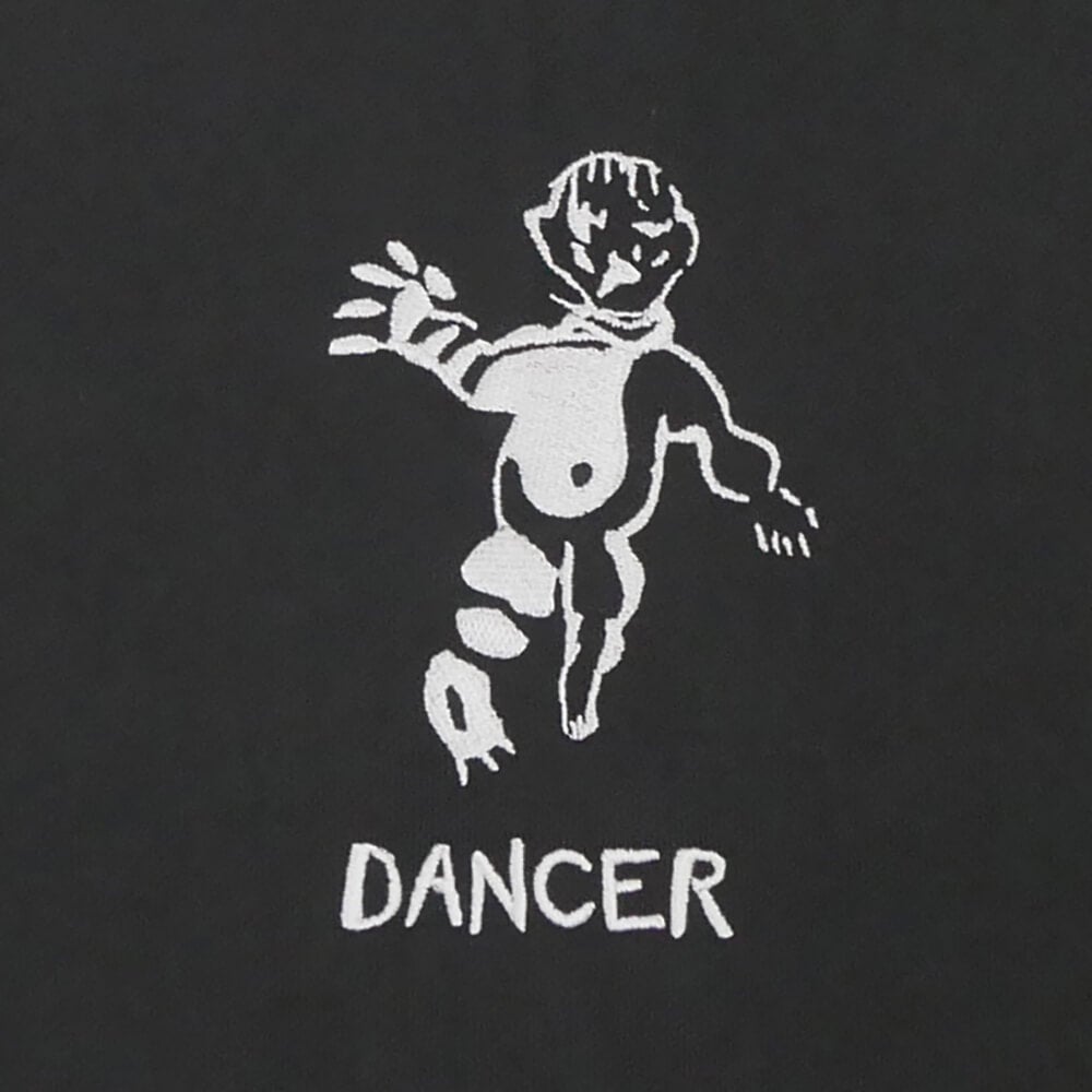 DANCER HOOD ダンサー パーカー OG EMBROIDED LOGO CHARCOAL/WHITE スケートボード スケボー 2