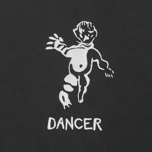 DANCER HOOD ダンサー パーカー OG EMBROIDED LOGO CHARCOAL/WHITE スケートボード スケボー 2