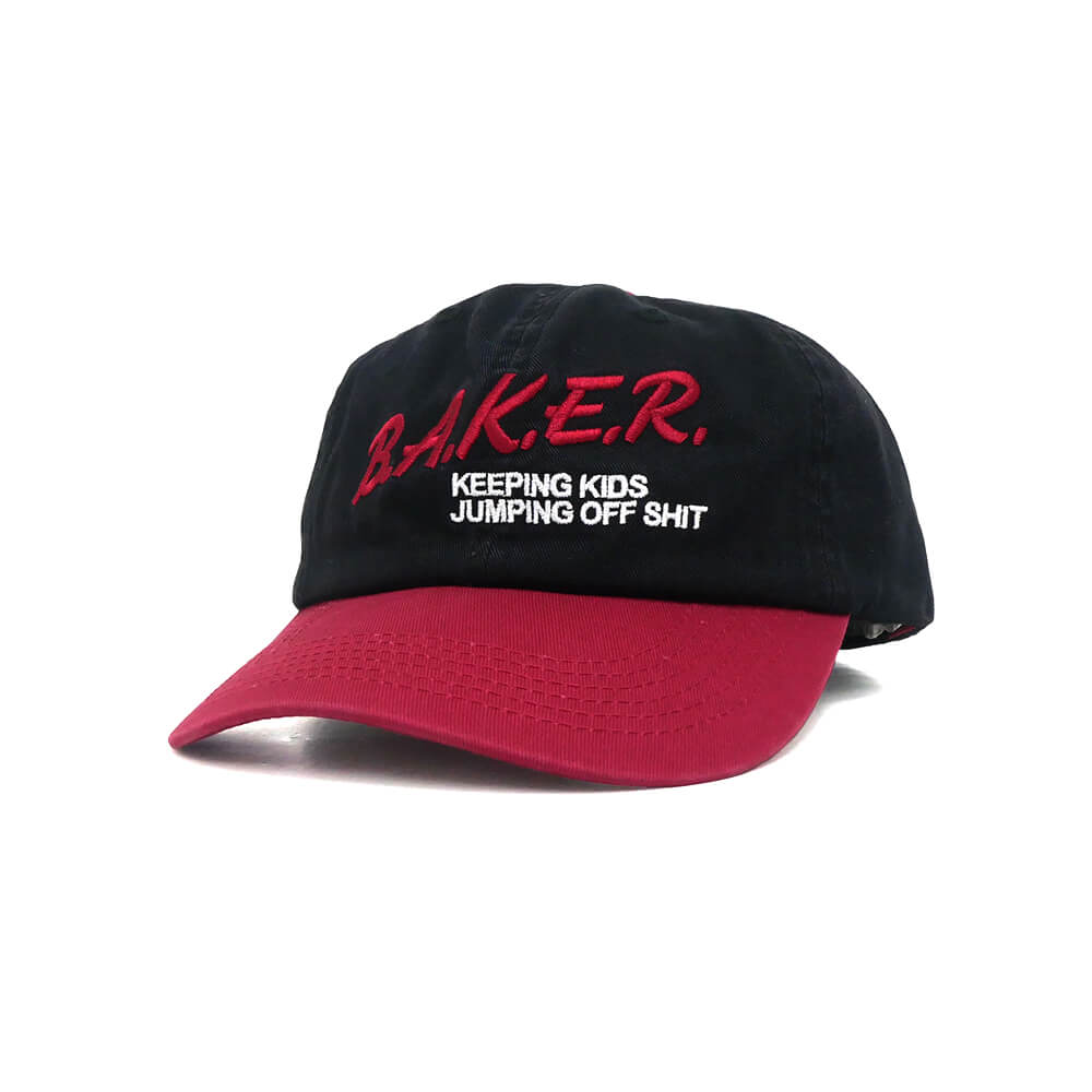  BAKER CAP ベイカー キャップ NARC DAD SNAPBACK BLACK/RED スケートボード スケボー 