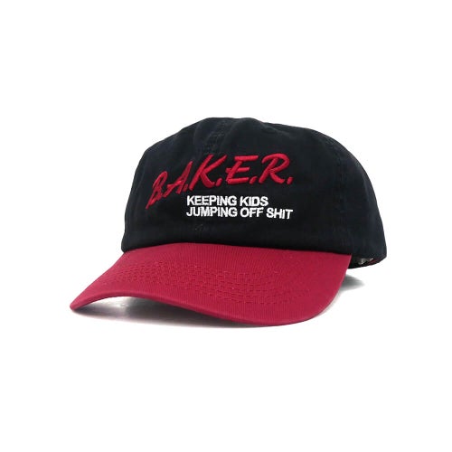  BAKER CAP ベイカー キャップ NARC DAD SNAPBACK BLACK/RED スケートボード スケボー 